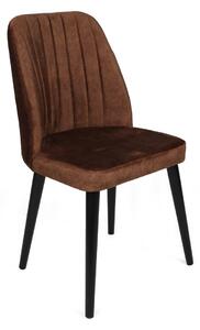 Set 2 scaune haaus Alfa, Maro/Negru, textil, picioare metalice