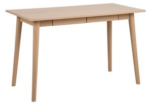 Masa de birou din lemn si furnir, cu 2 sertare, Marte Stejar Deschis, L120xl60xH75 cm