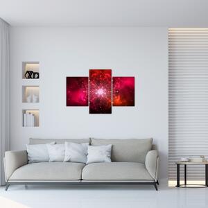Tablou abstracției roșii (90x60 cm)