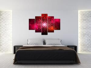 Tablou abstracției roșii (150x105 cm)