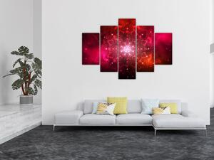 Tablou abstracției roșii (150x105 cm)