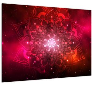 Tablou abstracției roșii (70x50 cm)