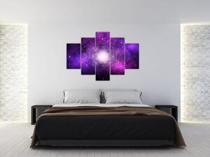 Tablou abstracției violete (150x105 cm)