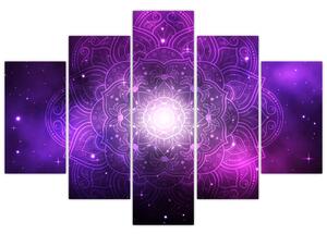 Tablou abstracției violete (150x105 cm)