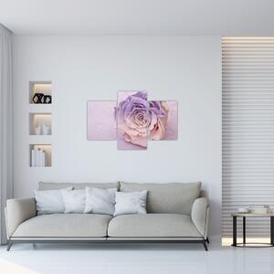 Tablou detaliu florii de trandafir (90x60 cm)