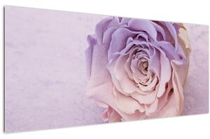 Tablou detaliu florii de trandafir (120x50 cm)