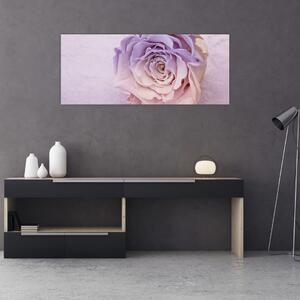 Tablou detaliu florii de trandafir (120x50 cm)