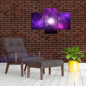 Tablou abstracției violete (90x60 cm)