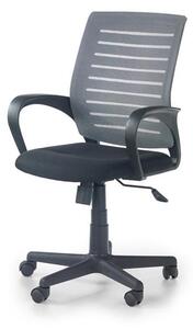 Scaun de birou ergonomic tapitat cu stofa, Sandrino Gri / Negru, l58xA60xH89-99 cm