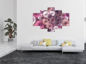 Tablou abstract a florii de trandafir (150x105 cm)