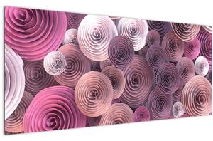 Tablou abstract a florii de trandafir (120x50 cm)