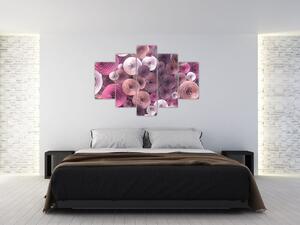 Tablou abstract a florii de trandafir (150x105 cm)