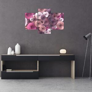 Tablou abstract a florii de trandafir (90x60 cm)
