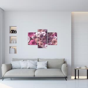 Tablou abstract a florii de trandafir (90x60 cm)