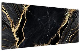 Tablou abstarcției aurii (120x50 cm)