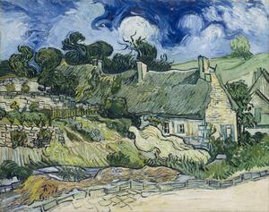Reproducere Thatched cottages at Cordeville, Auvers-sur-Oise, Vincent van Gogh