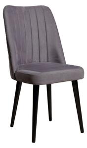 Set 2 scaune haaus Polo, Gri/Negru, textil, picioare metalice