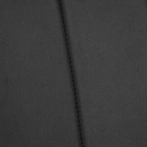 Scaun tapitat cu piele ecologica si picioare metalice Asama Negru II, l43,5xA57xH95 cm