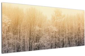 Tablou cu pădure geroasă (120x50 cm)