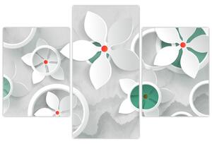 Tablou abstracției florale (90x60 cm)