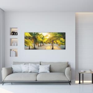 Tablou - Femeie între palmieri (120x50 cm)