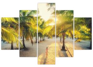 Tablou - Femeie între palmieri (150x105 cm)