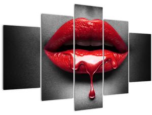 Tablou cu buze de femeie (150x105 cm)
