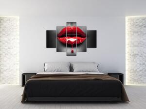 Tablou cu buze de femeie (150x105 cm)