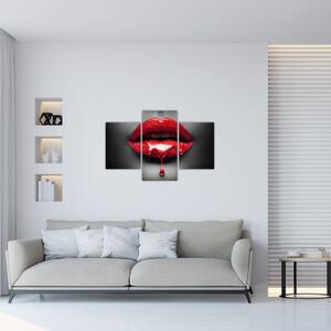 Tablou cu buze de femeie (90x60 cm)