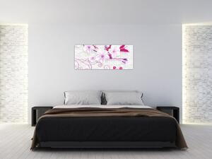 Tablou cu creangă înflorită (120x50 cm)