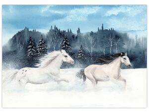 Tablou cu caii pictați (70x50 cm)