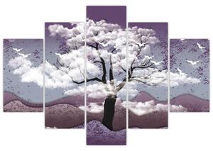 Tablou - Copac în nori (150x105 cm)