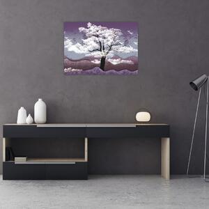 Tablou - Copac în nori (70x50 cm)