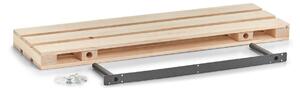 Etajera universala din lemn de pin Palette Natural, L80xl23,5xH5 cm