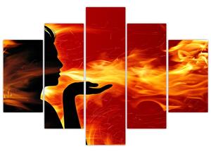 Tablou femeii în foc (150x105 cm)