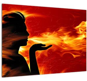 Tablou femeii în foc (70x50 cm)
