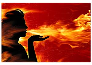 Tablou femeii în foc (90x60 cm)