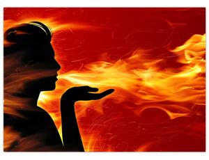 Tablou femeii în foc (70x50 cm)