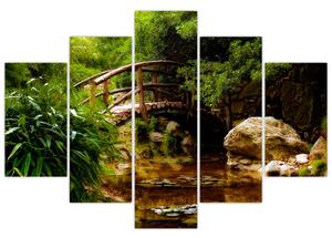 Tablou - Pod prin râu (150x105 cm)