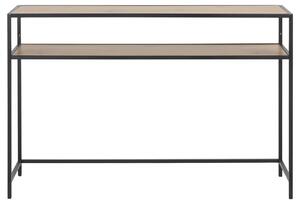 Consola din pal si metal Seaford Stejar / Negru, l120xA35xH79 cm