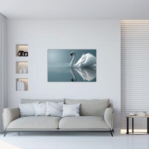 Tablou -Lebădă albă (90x60 cm)