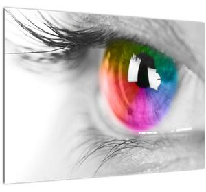 Tablou pe sticlă - Iris din ochi (70x50 cm)