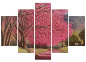 Tablou cu copaci înfloriți (150x105 cm)