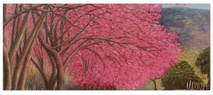 Tablou cu copaci înfloriți (120x50 cm)