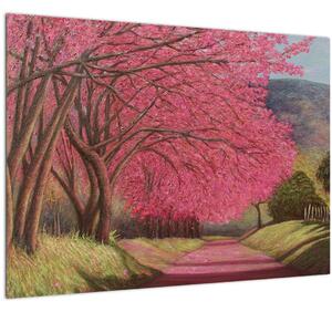 Tablou cu copaci înfloriți (70x50 cm)