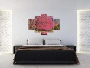 Tablou cu copaci înfloriți (150x105 cm)