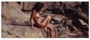 Tablou - pictura femeii (120x50 cm)