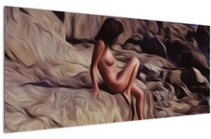 Tablou - pictura femeii (120x50 cm)