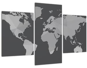 Tablou - Harta lumii (90x60 cm)