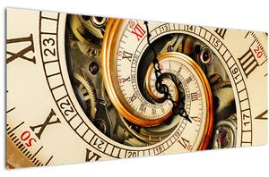 Tablou cu ceas (120x50 cm)